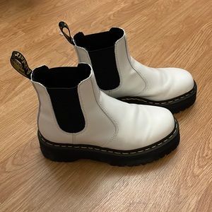 White platform doc martens